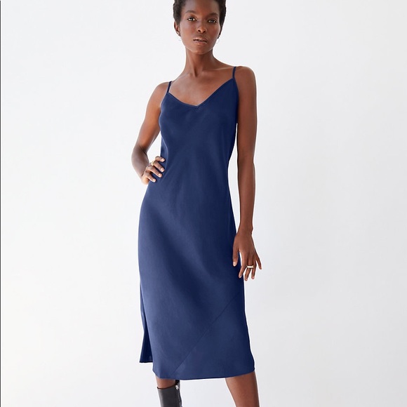 Aritzia Only Slip Midi Navy Dress - Size XXS